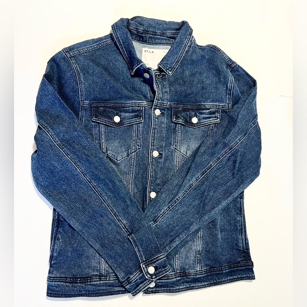 Five Four Los Angeles FF. LA Denim Jean Jacket size L NWT Dark Indigo Blue